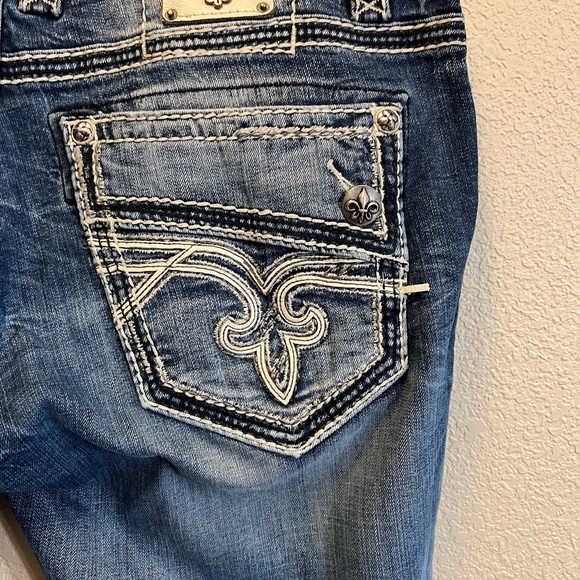Rock Revival Dark Blue Denim with White Stitching - Picture 15 of 15
